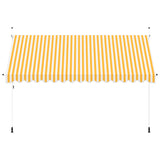 Vidaxl Luifel erstreckt sich manuell 400 cm orange und weiße Streifen