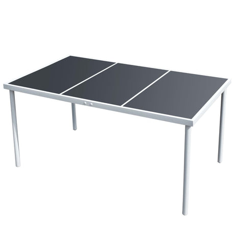 Vidaxl tuintafel 150x90x74 cm staal zwart