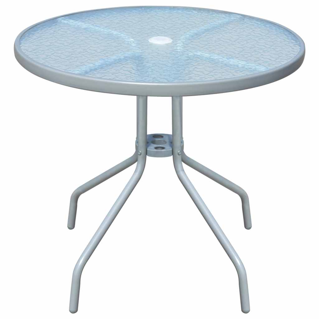 Vidaxl bistrotafel 80x71 cm staal grijs