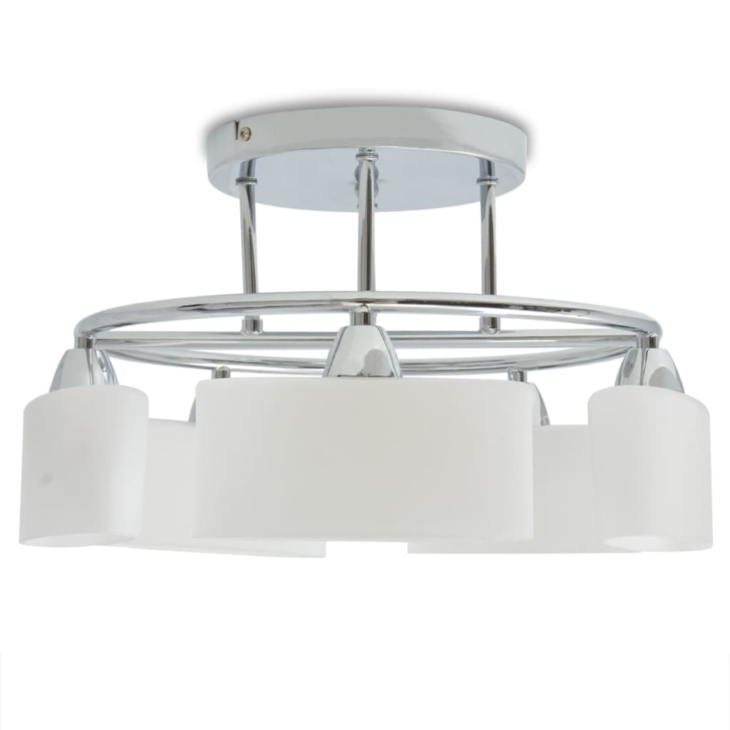 VIDAXL -Deckenlampe mit Ellips -verdrängten Glashauben 5xe14 200W