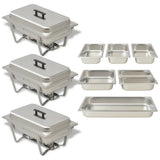 Vidaxl Edelstahl-Scheuerset 3-teilig