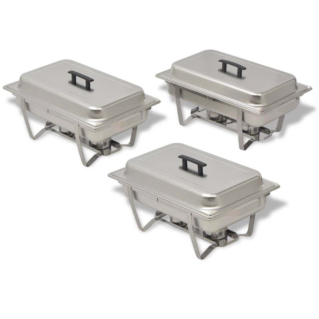 Vidaxl Edelstahl-Scheuerset 3-teilig