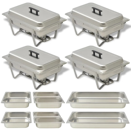 Vidaxl Edelstahl-Scheuerset 4-teilig