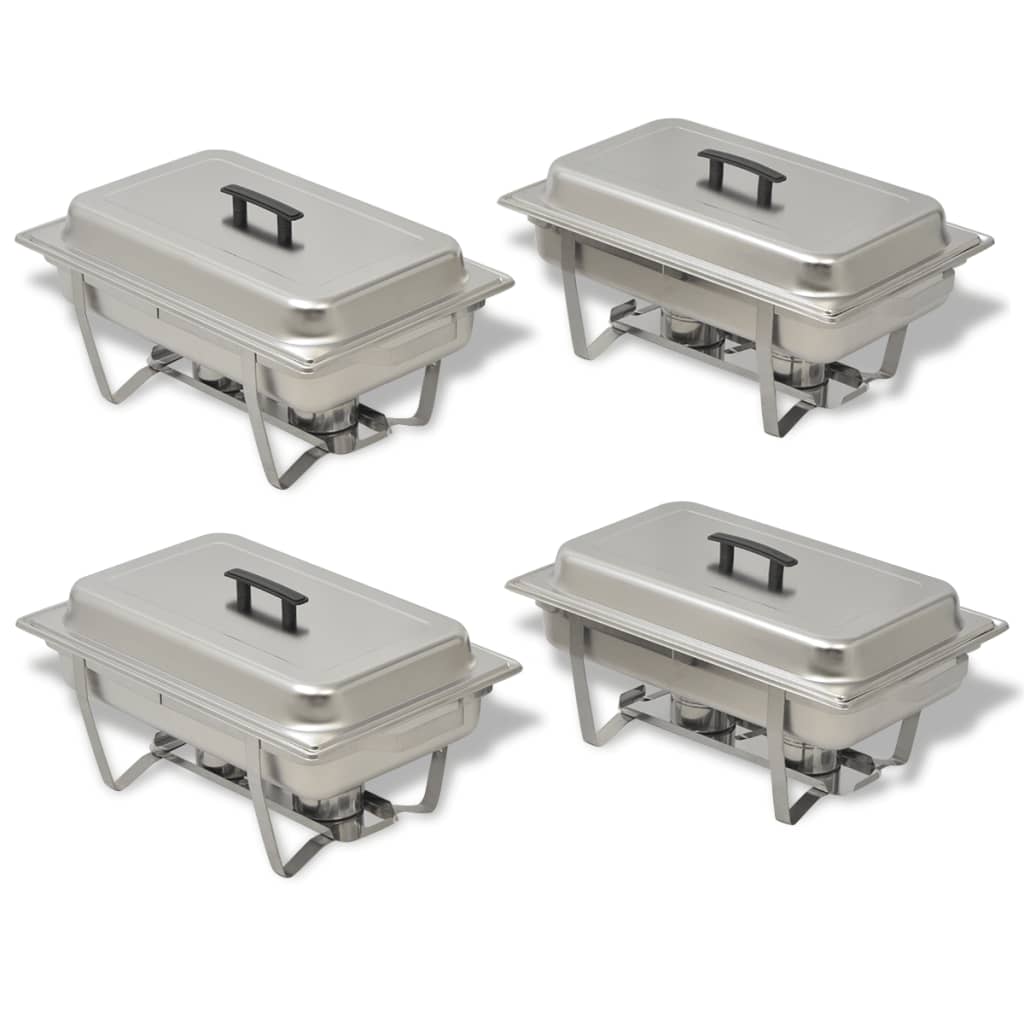 Vidaxl Edelstahl-Scheuerset 4-teilig