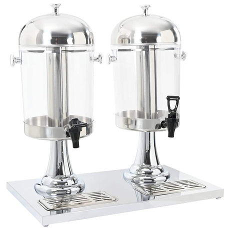 VIDAXL -Doppel -Sapdispenser Edelstahl 2x8 l