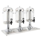 VIDAXL Drei -Stern -Saft -Saftspender Edelstahl 3x8 l