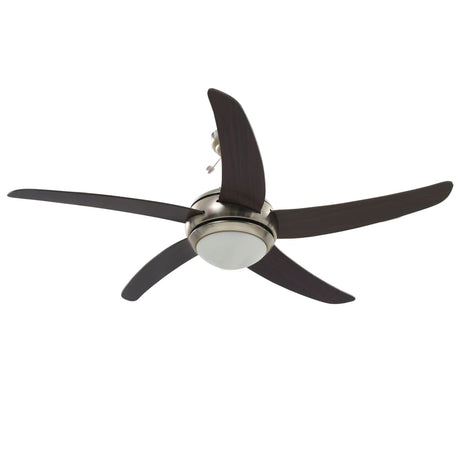Vidaxl Deckenventilator mit Lampe 128 cm braun