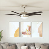 Vidaxl Deckenventilator mit Lampe 128 cm braun