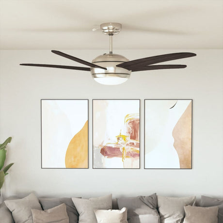 Vidaxl Deckenventilator mit Lampe 128 cm braun