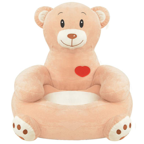 Vidaxl pluche kinderstoel beer bruin