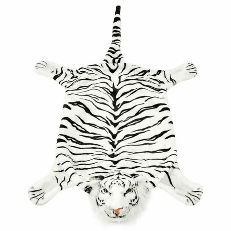 Vidaxl Tigerboden Plüsch 144 cm Weiß