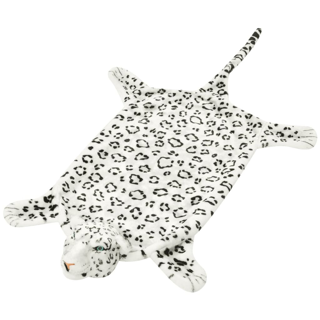 Vidaxl Leopard Planchers en peluche 139 cm blanc