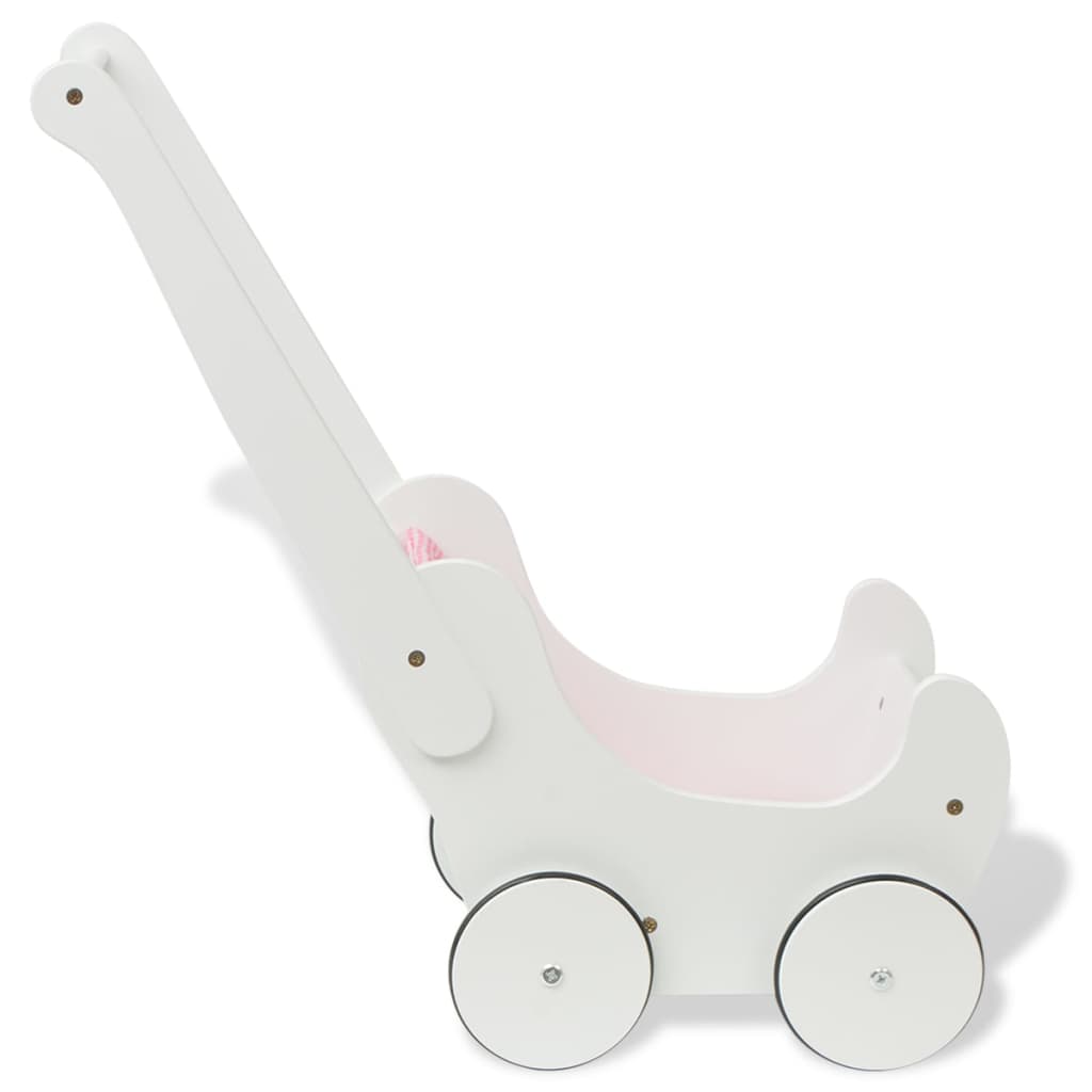 Vidaxl Poppenwagen White 53x25,7x50 cm træ