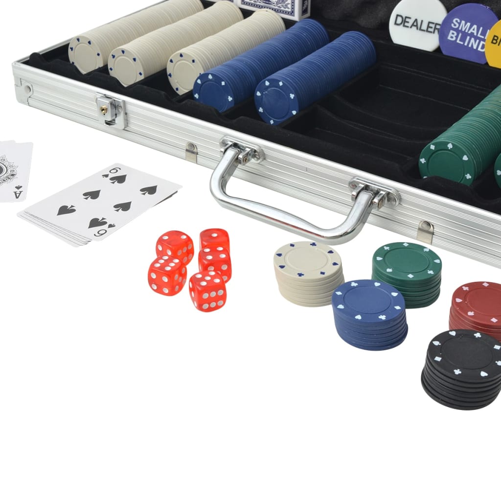 Vidaxl poker set con 500 chips alluminio