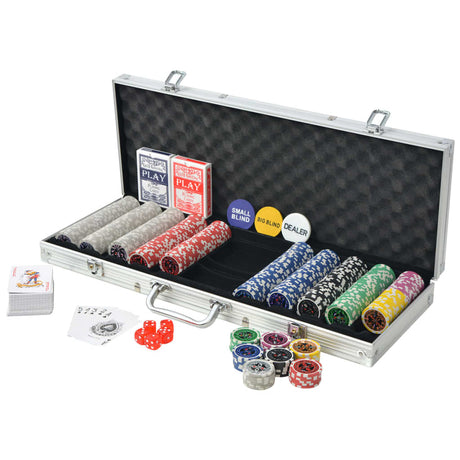 Vidaxl Poker -Set mit 500 Chips Aluminium