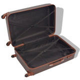 VIDAXL Hard Rolling Case Zestaw Brown 4-DLG