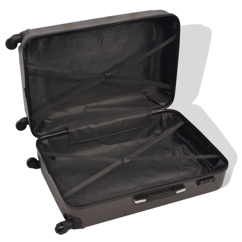 Vidaxl hard rolling case set anthracite 4-dlg