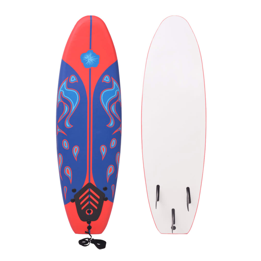 Tablero de surf Vidaxl 170 cm azul y rojo