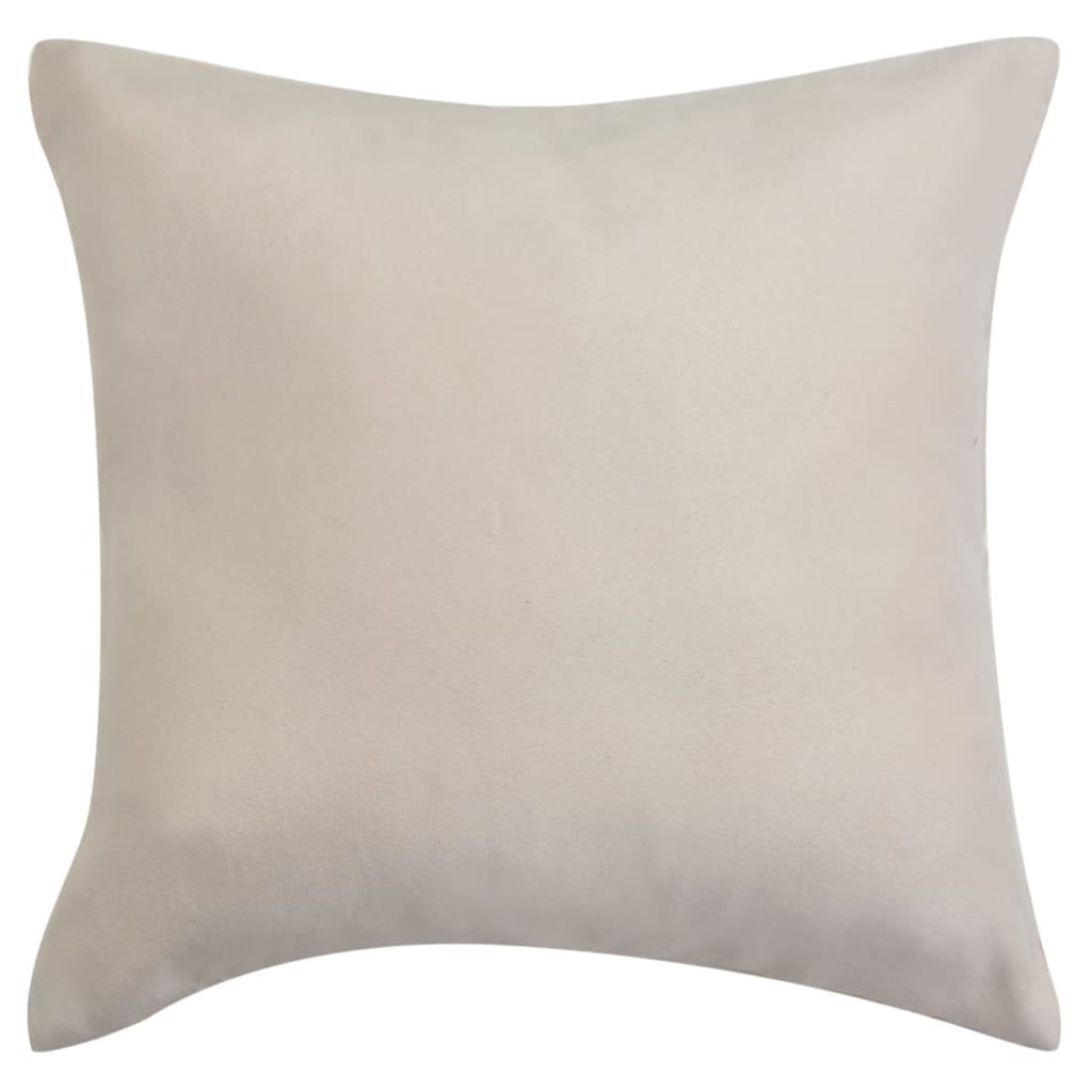 Vidaxl Cuscino copre 4 pezzi imitazione beige in pelle scamosciata da 50x50 cm poliestere