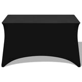 VIDAXL -Tischabdeckung Stretch Black 120x60.5x74 cm 2 STs