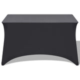 Vidaxl Table cover Stretch Anthracite 183x76x74 cm 2 pcs