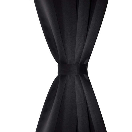 VIDAXL -Vorhänge mit Metallringen Blackout 135x175 cm schwarz 2 STs