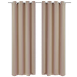 VIDAXL -Vorhänge mit Metallringen Blackout 135x175 Cream 2 PCs
