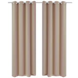 Vidaxl Gardinen mat Metall Réng Blackout 135x17 Creme 2 PCs