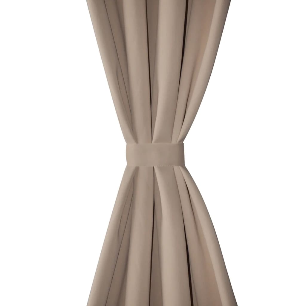 VIDAXL -Vorhänge mit Metallringen Blackout 135x175 Cream 2 PCs