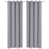 Rideaux vidaxl avec anneaux métalliques occluls 135x175 gris 2 pcs