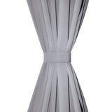 VIDAXL -Vorhänge mit Metallringen Blackout 135x175 Grau 2 PCs
