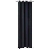 Vidaxl curtain with metal rings blackout 270x245 black