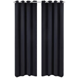 Vidaxl -Vorhang mit Metallringen Blackout 270x245 Schwarz