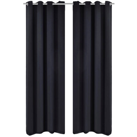 Vidaxl -Vorhang mit Metallringen Blackout 270x245 Schwarz