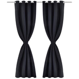 Vidaxl -Vorhang mit Metallringen Blackout 270x245 Schwarz