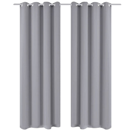 Vidaxl -Vorhang mit Metallringen Blackout 270x245 Grau