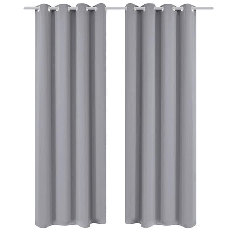 Vidaxl -Vorhang mit Metallringen Blackout 270x245 Grau