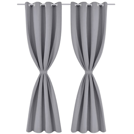 Vidaxl -Vorhang mit Metallringen Blackout 270x245 Grau