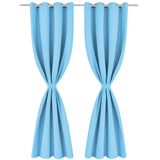 VIDAXL -Vorhänge mit Metallringen Blackout 135x175 Türkis 2 PCs