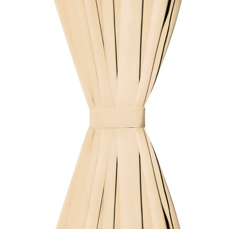 Vidaxl-Mikrosatinvorhänge mit Schleifen 140x175 cm Beige 2 PCs