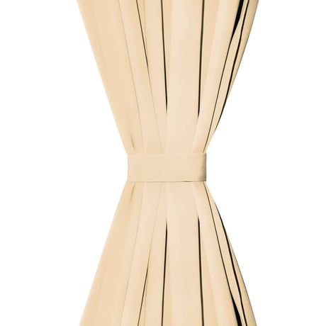 Vidaxl-Mikrosatinvorhänge mit Schleifen 140x175 cm Beige 2 PCs