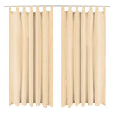 Vidaxl mikro-satinové záclony se smyčkami 140x225 cm Beige 2 PCS