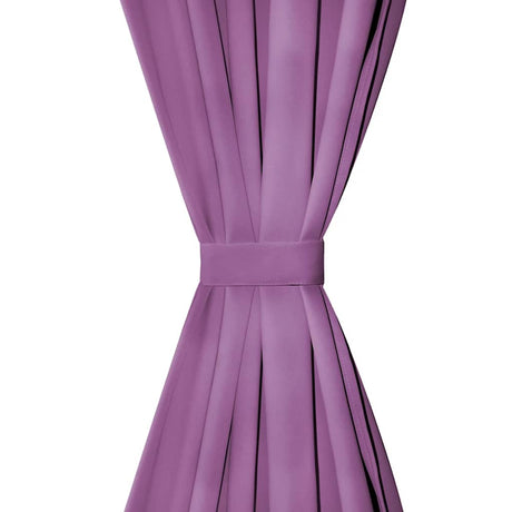 Vidaxl-Mikrosatinvorhänge mit Schleifen 140x175 cm Lila 2 STs