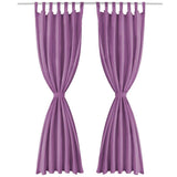 Vidaxl-Mikrosatinvorhänge mit Schleifen 140x245 cm Lila 2 STs