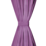 Vidaxl-Mikrosatinvorhänge mit Schleifen 140x245 cm Lila 2 STs