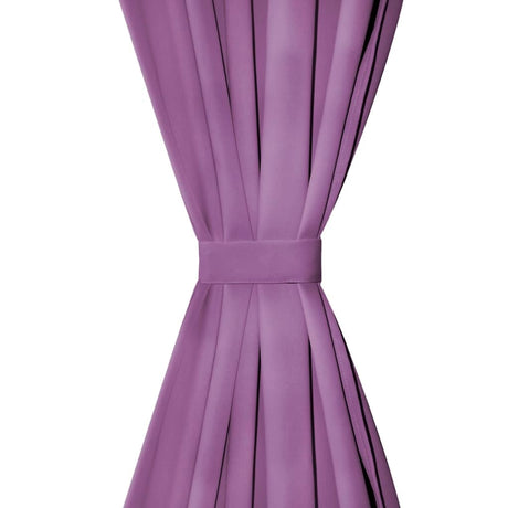 Vidaxl-Mikrosatinvorhänge mit Schleifen 140x245 cm Lila 2 STs