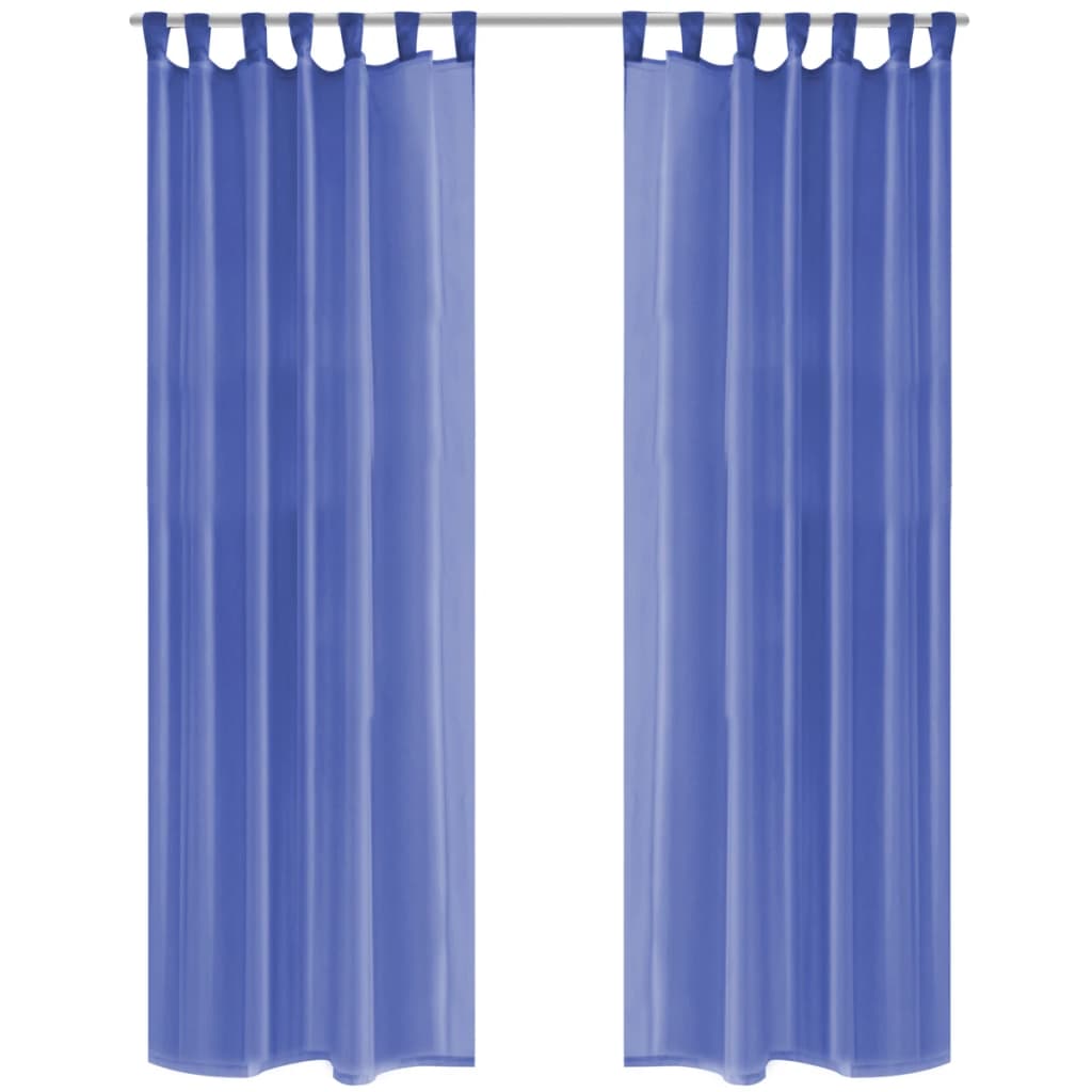 Vidaxl Vorhänge Voile 140x175 cm königsblau