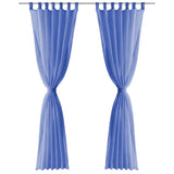 Vidaxl Vorhänge Voile 140x175 cm königsblau