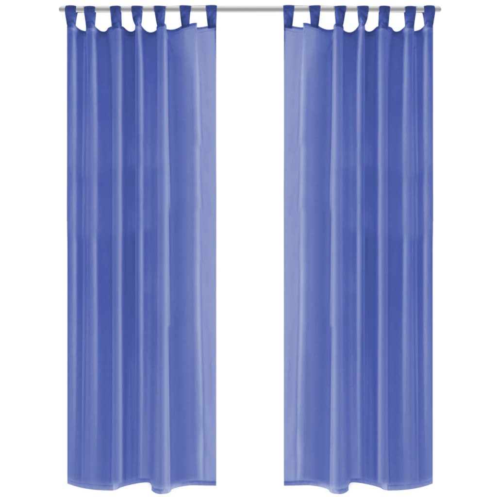 VIDAXL -Vorhänge Voile 140x245 cm King Blue 2 PCs