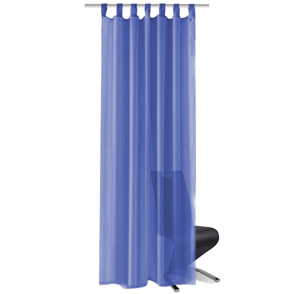 VIDAXL -Vorhänge Voile 140x245 cm King Blue 2 PCs